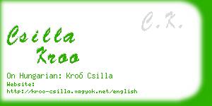 csilla kroo business card