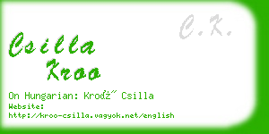 csilla kroo business card